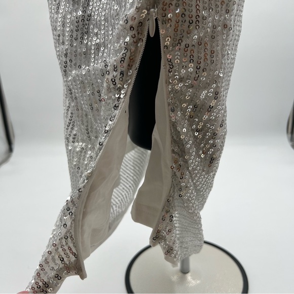 Grace Karin sequined‎ flutter sleeve shirt size XL. Side rushing. NWT retail $34 - Picture 8 of 9